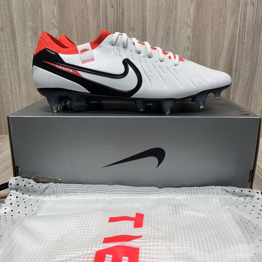 Nike Tiempo Legend 10 Elite SG-PROAC White Black DV4329-100 Men's Size 9